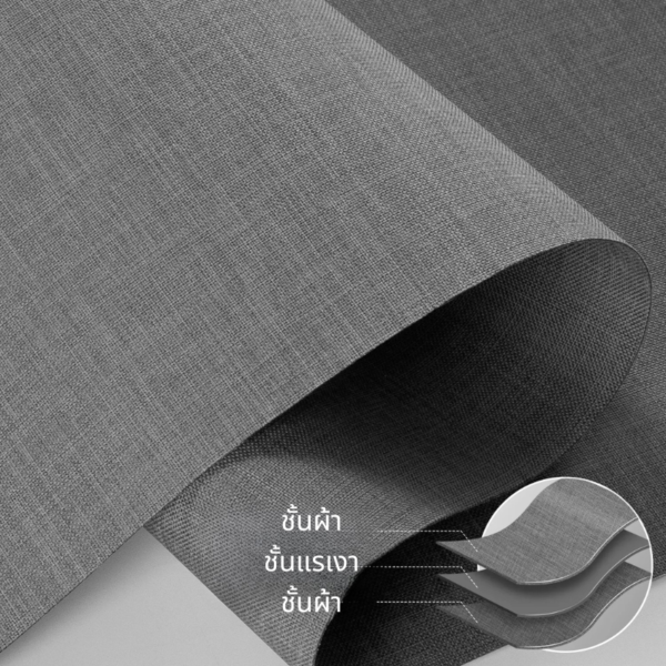 โครงสร้างผ้าของม่านม้วนแบล็กเอ๊าท์ รุ่น RB 03B แบบหลายชั้น