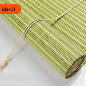 ม่านไม้ไผ่ BB-01 ลายไม้ไผ่สีเขียวธรรมชาติ