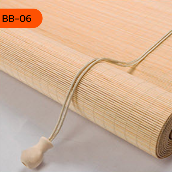 ม่านไม้ไผ่ รุ่น BB-06 สีธรรมชาติอ่อน ให้บรรยากาศเรียบง่าย