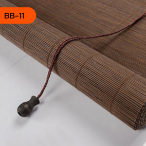 ม่านไม้ไผ่สีน้ำตาลเข้ม รุ่น BB-11 สำหรับตกแต่งบ้านหรือร้านสไตล์เอเชีย
