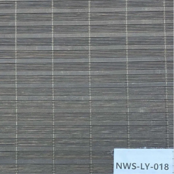 ม่านม้วนไล่เฉดรุ่น NWS-LY-018 ลายไม้ไผ่เฉด Dark Gray with Subtle Lines