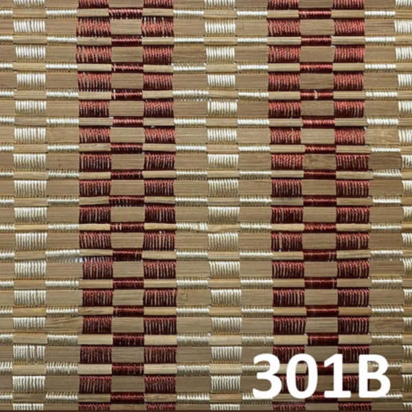 ม่านไม้ไผ่ลายสลับแดง-ครีม รุ่น 301B