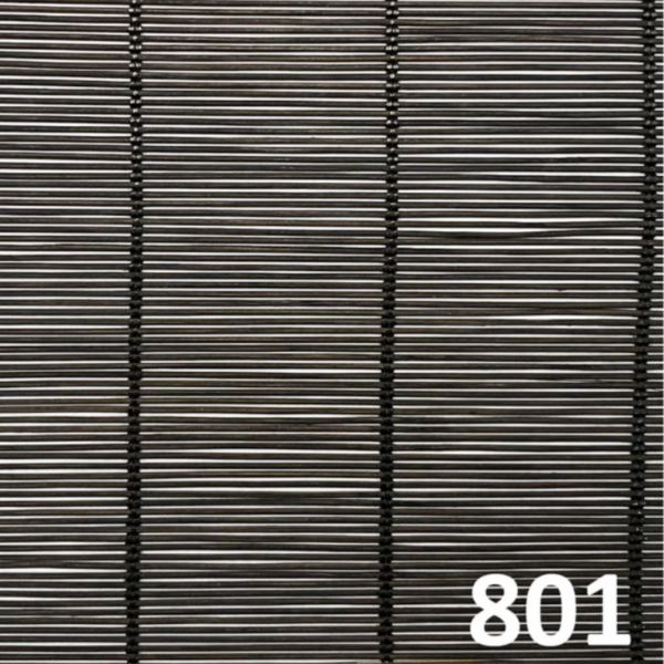 ม่านไม้ไผ่เส้นเล็กสีดำล้วน รุ่น 801