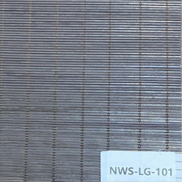 ม่านไม้ไผ่ NWS-LG-101 สีเทาเข้ม ลายเส้นแนวนอน