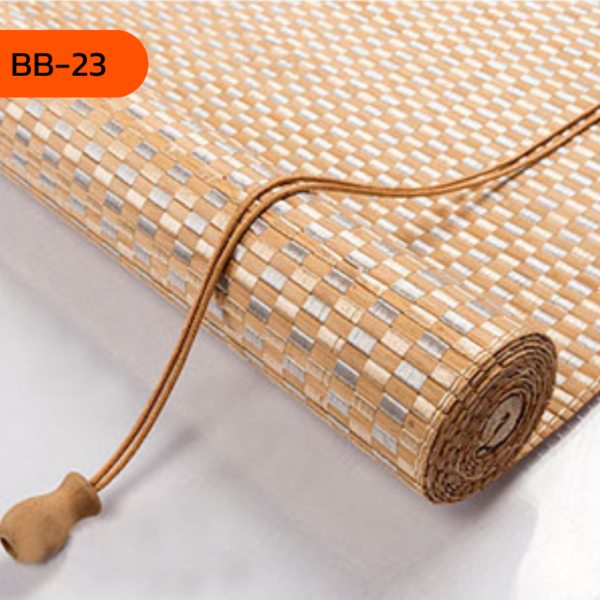 ม่านไม้ไผ่ลายสานสีขาว รุ่น BB-23 เหมาะสำหรับตกแต่งบ้านสไตล์มินิมอล