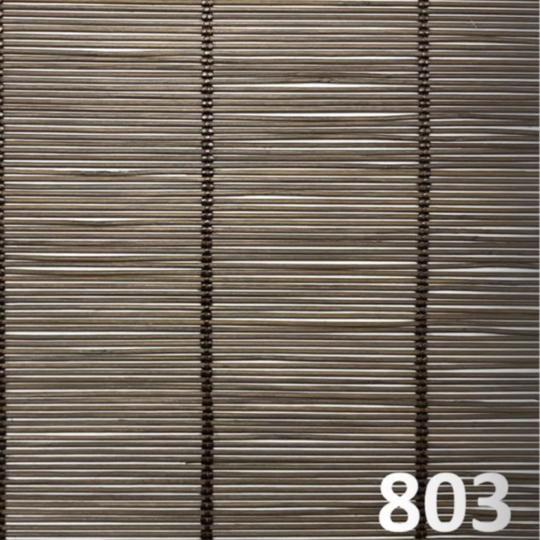 ม่านไม้ไผ่เส้นเล็กโทนน้ำตาลอ่อน รุ่น 803