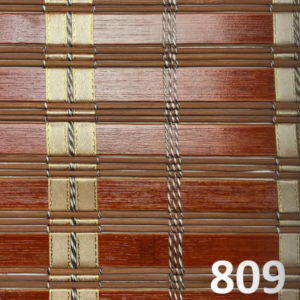 ม่านไม้ไผ่ลายทองแดงเข้ม รหัส 809