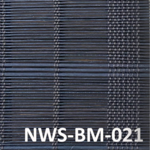 ม่านไม้ไผ่ลายตารางเข้ม รุ่น NWS-BM-021 โทนดำทันสมัย