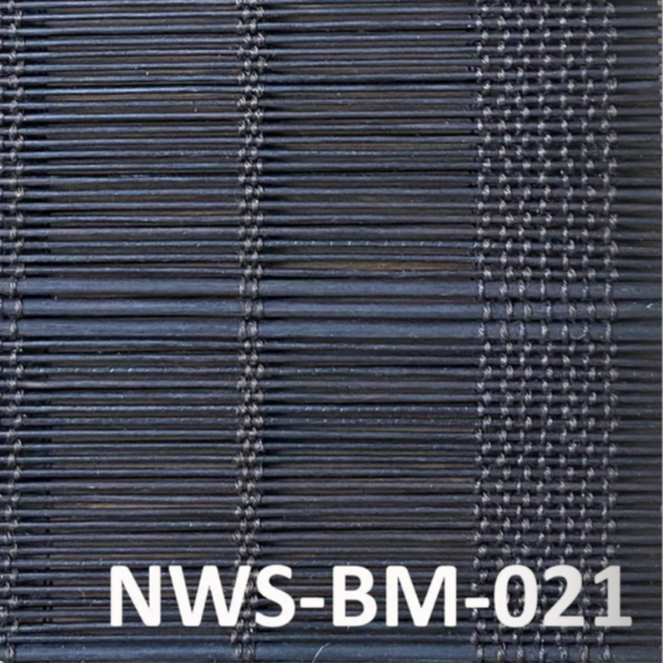 ม่านไม้ไผ่ลายตารางเข้ม รุ่น NWS-BM-021 โทนดำทันสมัย