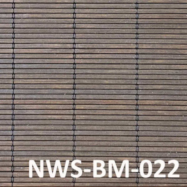 ม่านไม้ไผ่ทอแน่นเรียงเส้น รุ่น NWS-BM-022 โทนน้ำตาลเข้ม