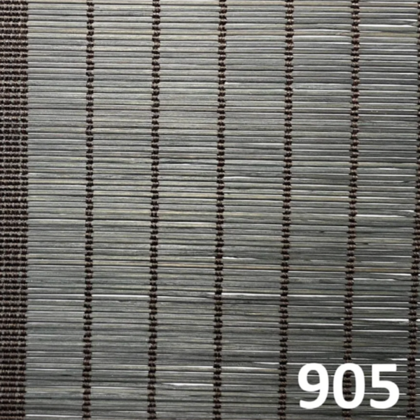 ม่านไม้ไผ่สีเทาเข้มลายเรียบ รหัส 905