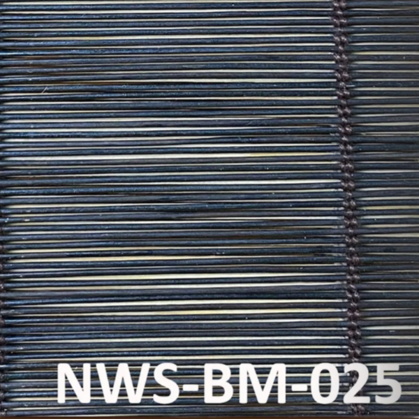 ม่านไม้ไผ่สีดำเข้มสลับลายธรรมชาติ รุ่น NWS-BM-025