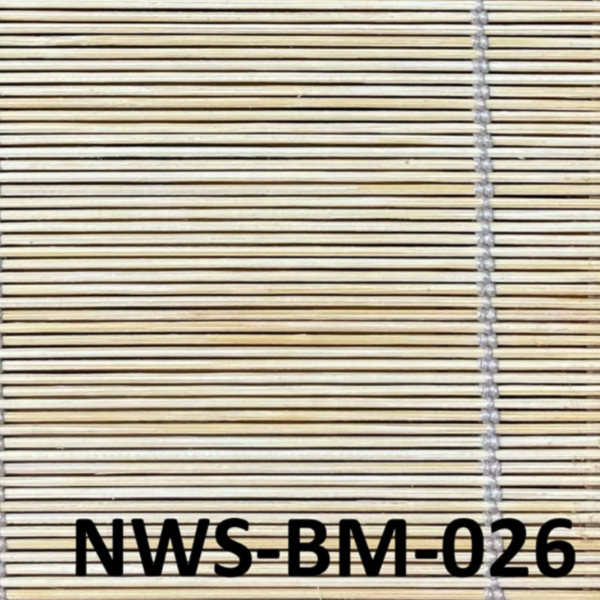 ม่านไม้ไผ่ธรรมชาติสีอ่อน รุ่น NWS-BM-026 โทนสีครีม
