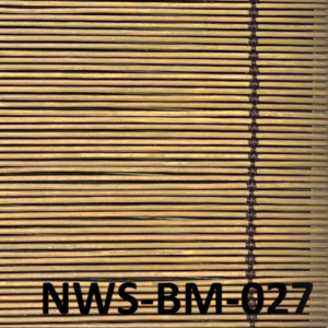 ม่านไม้ไผ่โทนเหลืองธรรมชาติ รุ่น NWS-BM-027 เส้นกลมเรียงแน่น