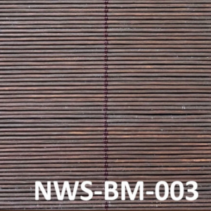 ม่านไม้ไผ่สีน้ำตาลเข้มเส้นเรียบ รุ่น NWS-BM-003