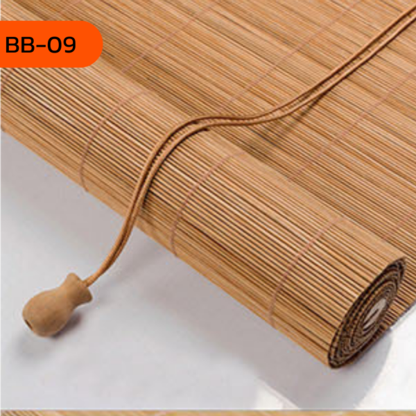 ม่านไม้ไผ่ รุ่น BB-09 โทนสีน้ำตาลอ่อนธรรมชาติ