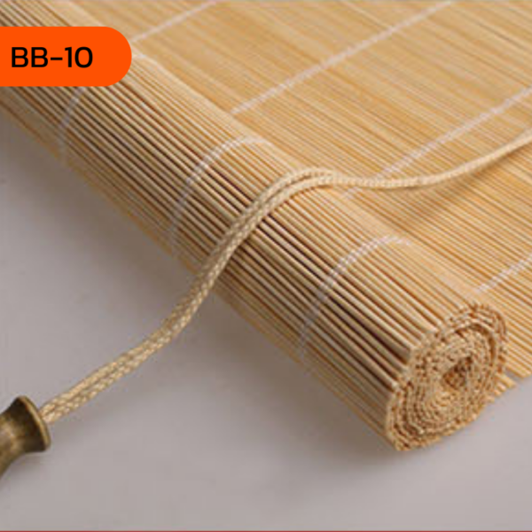 ม่านไม้ไผ่ รุ่น BB-10 สีอ่อนลายตาราง