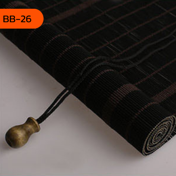 ม่านไม้ไผ่สีดำลายเส้น รุ่น BB-26 ดีไซน์ทันสมัยและเรียบหรู
