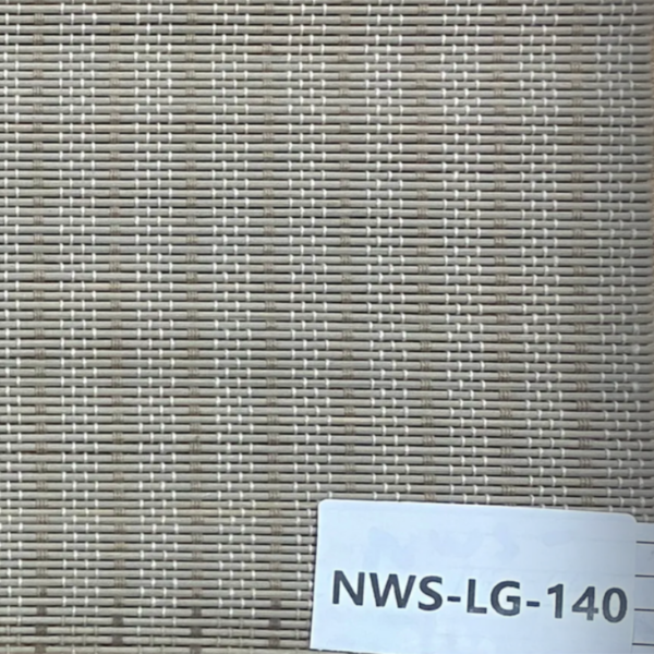 ม่านไม้ไผ่ NWS-LG-140 สีเทาเบจ ลายไขว้ละเอียด