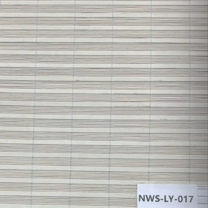 ม่านม้วนไม้ไผ่ รุ่น NWS-LY-017 ลายเส้นขวางสีครีม