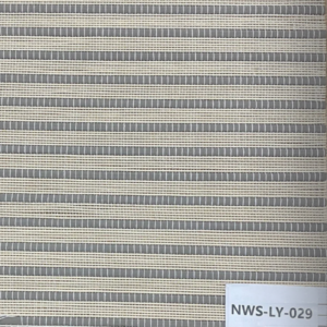 ม่านม้วนไล่เฉดรุ่น NWS-LY-029 ลายไม้ไผ่เฉด Gray and White Horizontal Pattern