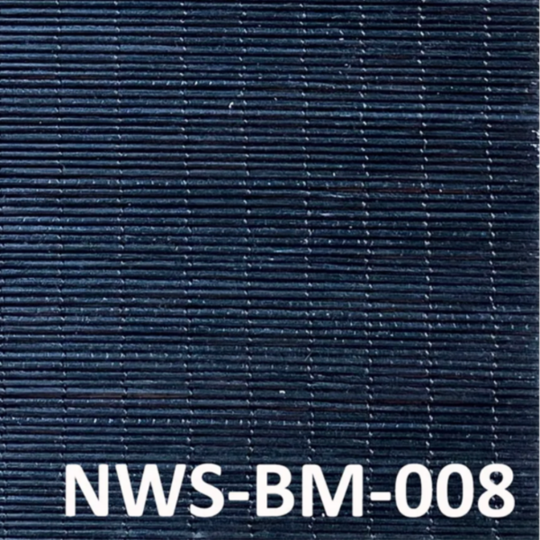 ม่านไม้ไผ่สีดำเข้ม รุ่น NWS-BM-008 แบบแนวเส้นเรียบ