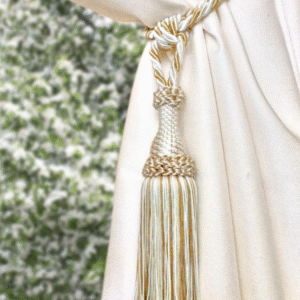 CT-058 | สายรัดผ้าม่านพู่ยาวสไตล์คลาสสิก สีทองครีม