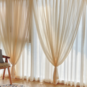 SC-003 | ม่านโปร่งโทนครีม สไตล์เรียบหรู
