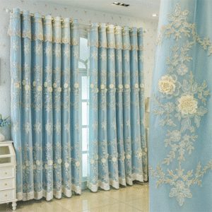 ESBC-024 | ม่านหรูปักลายคลาสสิก พร้อมผ้าโปร่ง สีสันหลากหลายสไตล์ยุโรป