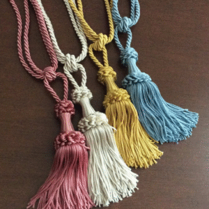 CT-085 | สายรัดผ้าม่านพู่ถักหลายสี สไตล์โบฮีเมียน วินเทจ